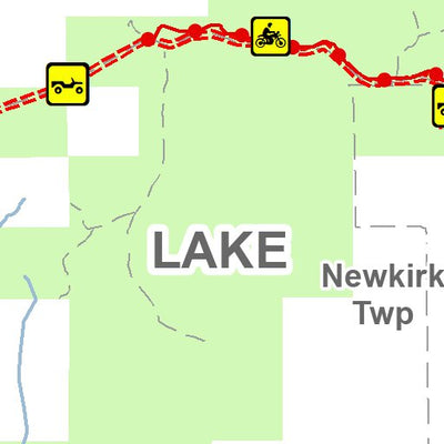 MI DNR Lincoln Hills Motorcycle Trail And Route digital map