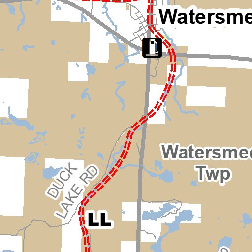 LL Route South Map by MI DNR | Avenza Maps