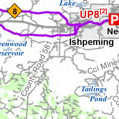 MI DNR Marquette County Snowmobile Trails digital map