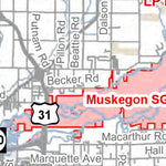 MI DNR Muskegon County Snowmobile Trails digital map