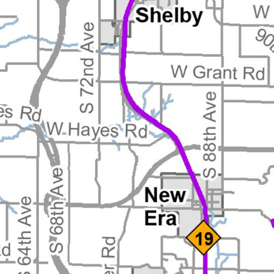 MI DNR Oceana County Snowmobile Trails digital map