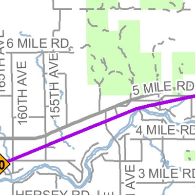 Osceola County Snowmobile Trails Map by MI DNR | Avenza Maps