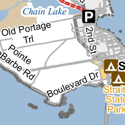 MI DNR St Ignace To Trout Lake Route South digital map