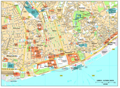 Michelin Michelin Lisboa-Alfama-Baixa, Portugal Tourist Map bundle exclusive