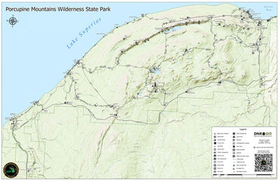 Porcupine Mountains State Park Map Preview 1