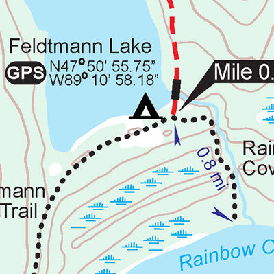 MichiganTrailMaps.com Feldtmann Ridge Trail - Isle Royale digital map