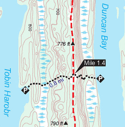 MichiganTrailMaps.com Greenstone Ridge Trail-1-Isle Royale digital map