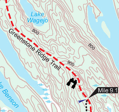 MichiganTrailMaps.com Greenstone Ridge Trail-3-Isle Royale digital map