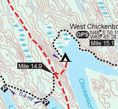 MichiganTrailMaps.com Greenstone Ridge Trail-4-Isle Royale digital map