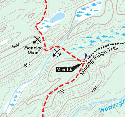 MichiganTrailMaps.com Huginnin Cove Loop - Isle Royale digital map