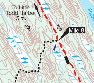 MichiganTrailMaps.com Minong Ridge Trail -1-Isle Royale digital map