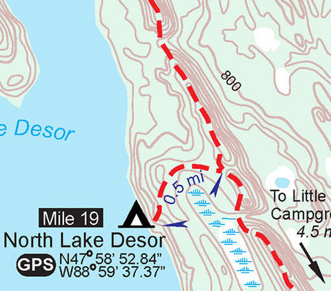 MichiganTrailMaps.com Minong Ridge Trail-3-Isle Royale digital map