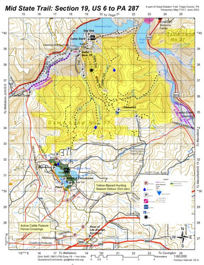 Mid State Trail Association, Inc. Mid State Trail Section 19 digital map