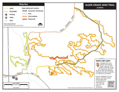 Alger Grade OHM Trails, MNDNR Preview 1