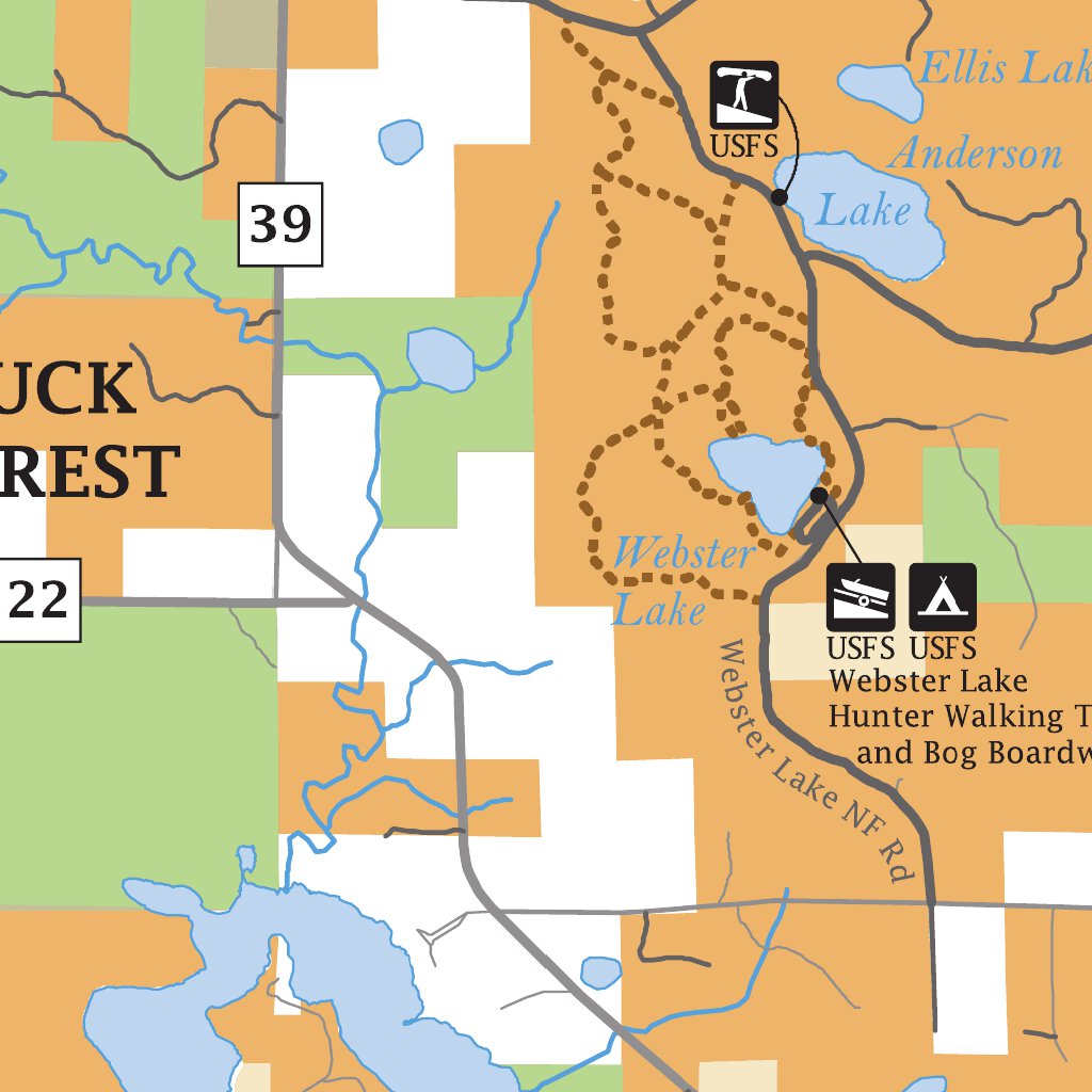 Blackduck and Buena Vista State Forests Map by Minnesota Department of ...