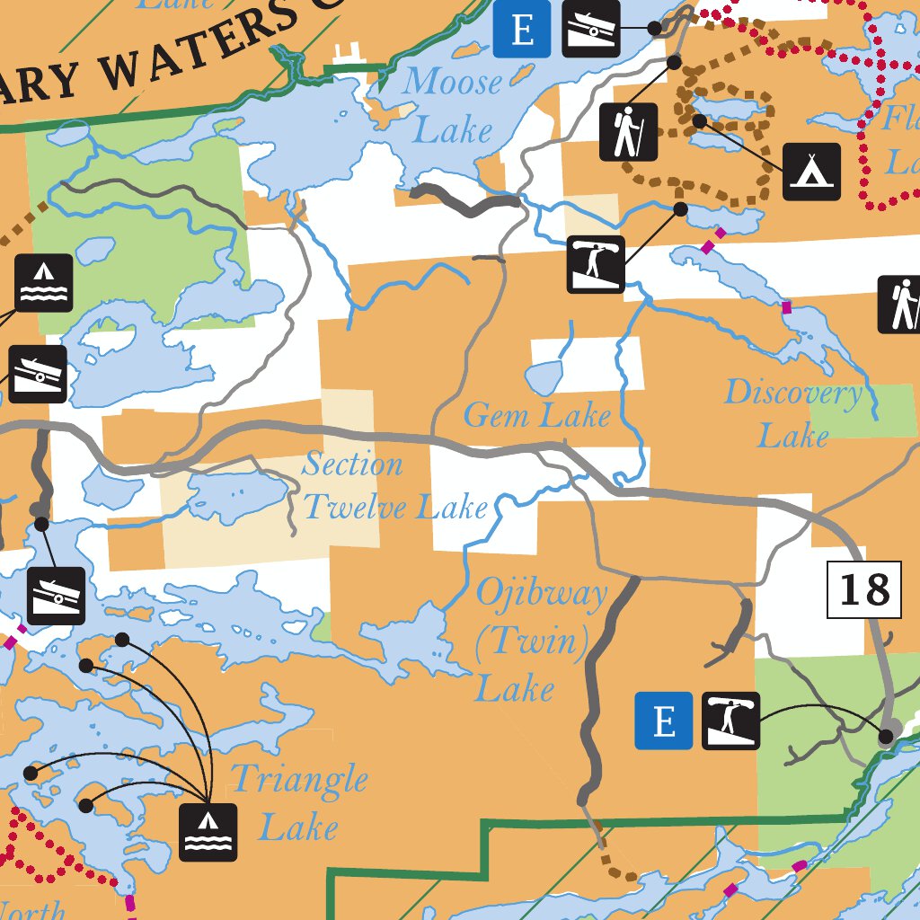 Burntside and Bear Island State Forests Map by Minnesota Department of 