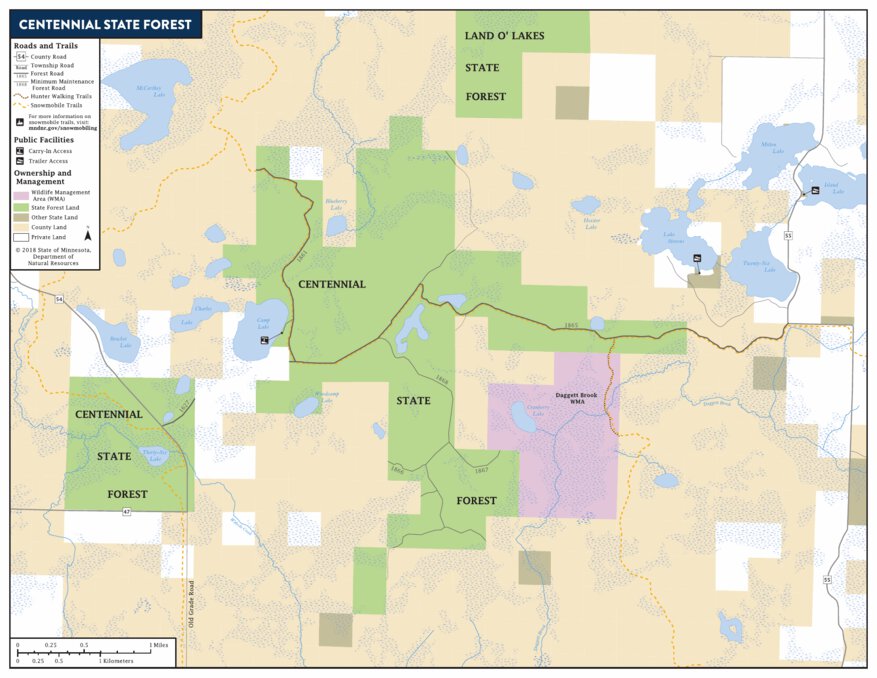 Centennial State Forest Map by Minnesota Department of Natural ...