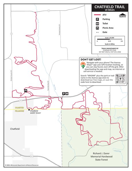 Chatfield ATV Trails, MNDNR Map by Minnesota Department of Natural ...