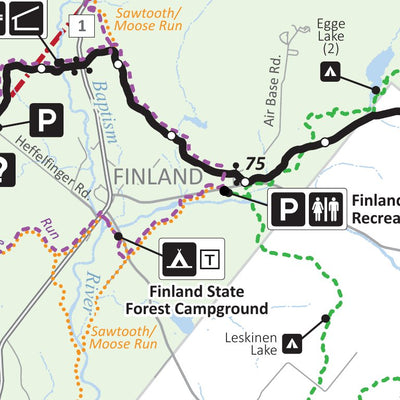 Minnesota Department of Natural Resources CJ Ramstad/North Shore-Finland State Forest to Sawbill Trail digital map