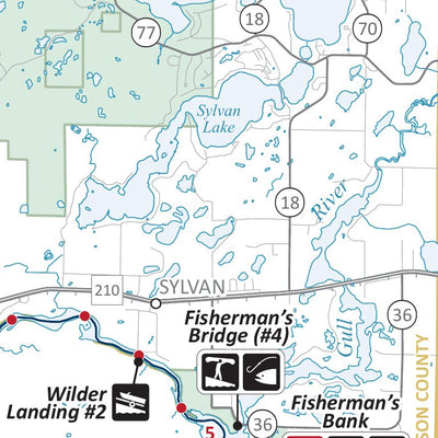 Minnesota Department of Natural Resources Crow Wing River State Water Trail Map 2 from Nimrod to the Mississippi River, MNDNR digital map