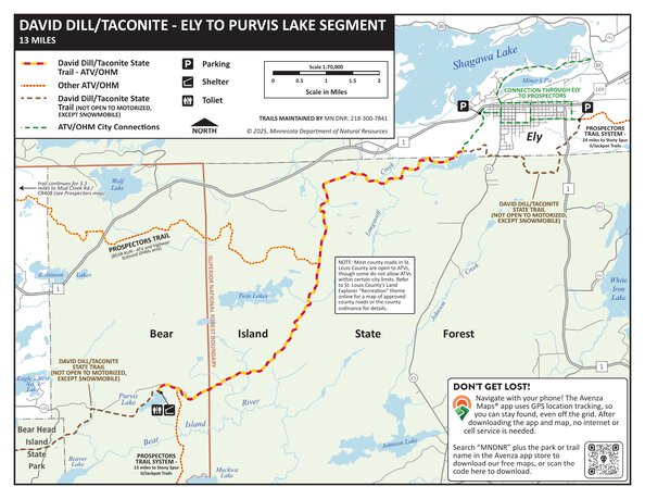 Purvis Map David Dill Taconite - Ely to Purvis Lake Segment OHV Trail - MNDNR Map ...