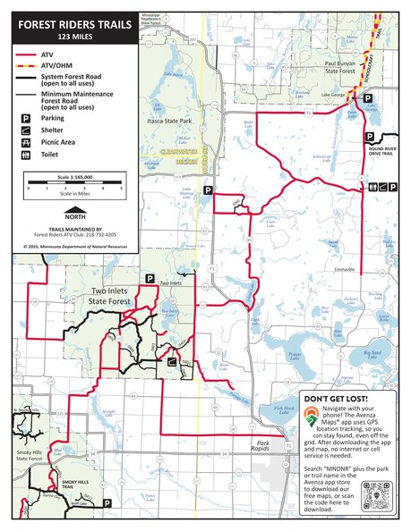 Forest Riders OHV Trails, MNDNR Map by Minnesota Department of Natural ...