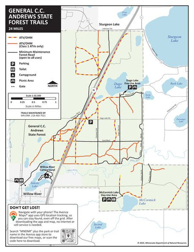 General Andrews State Forest OHV Trails, MNDNR Preview 1