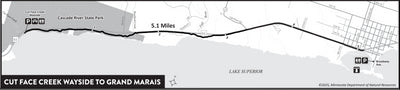 Gitchi-Gami State Trail Map 4 - Cut Face Creek to Grand Marais, MNDNR Preview 1