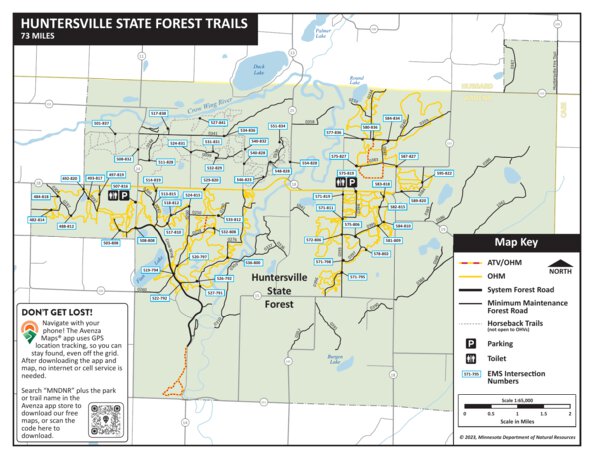 Huntersville OHV Trails, MNDNR Map by Minnesota Department of Natural ...