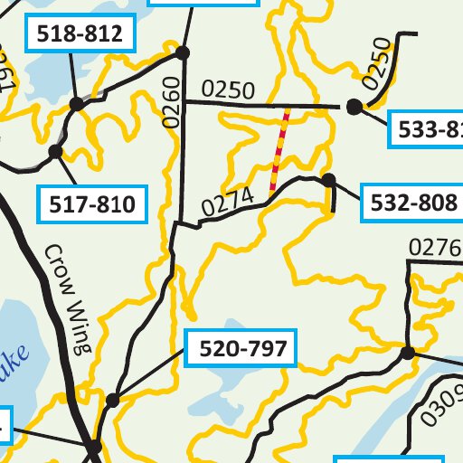 Huntersville OHV Trails, MNDNR Map by Minnesota Department of