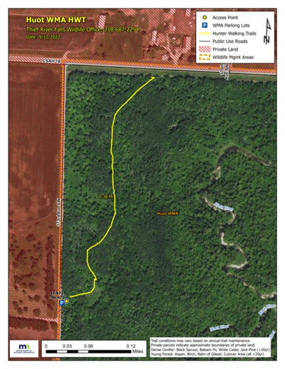 Minnesota Department of Natural Resources Huot WMA HWT 2022 digital map