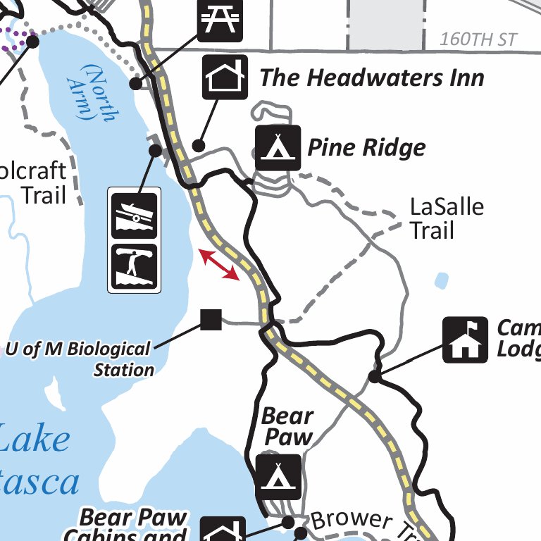 Itasca State Park - Summer Map by Minnesota Department of Natural ...