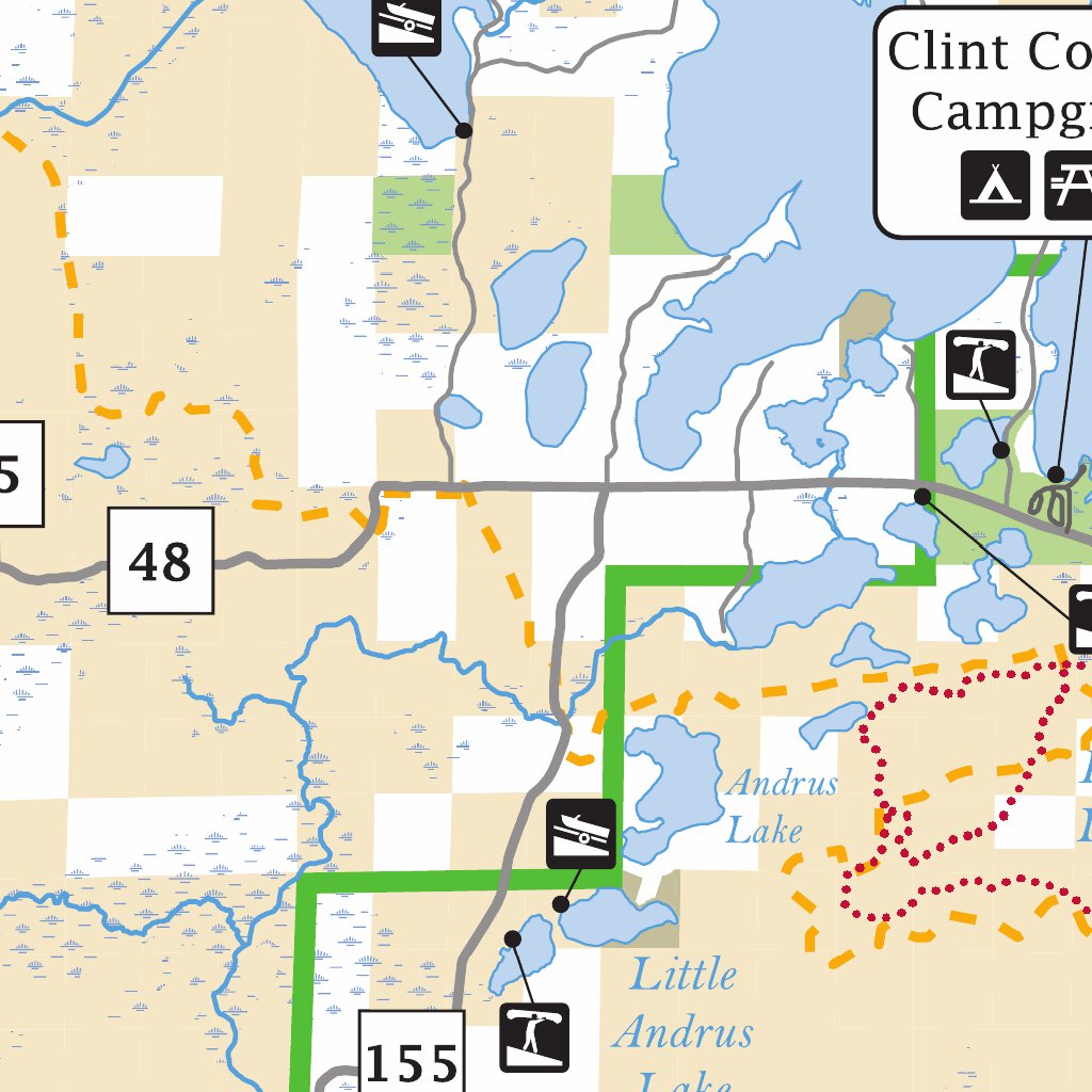 Land O'Lakes and Emily State Forests Map by Minnesota Department of 