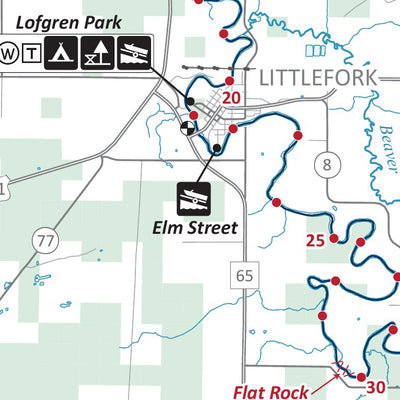 Minnesota Department of Natural Resources Little Fork River State Water Trail - Map 2 River Mile 90 to Rainy River, MNDNR digital map