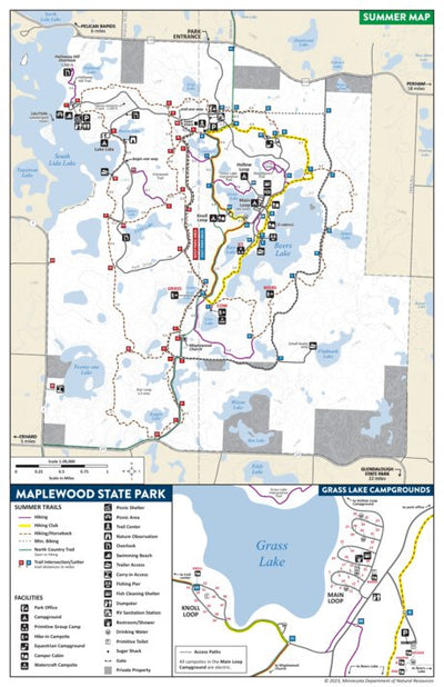 Minnesota Department of Natural Resources Maplewood State Park - Summer digital map