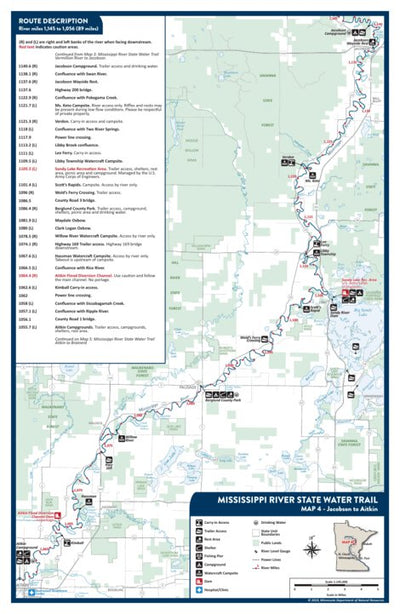 Minnesota Department of Natural Resources Mississippi River 4 State Water Trail - Jacobson to Aitkin MNDNR digital map