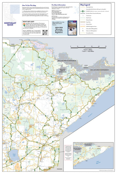 NE Minnesota Snowmobile Quad Map Preview 1