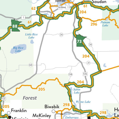 NE Minnesota Snowmobile Quad Map Preview 2