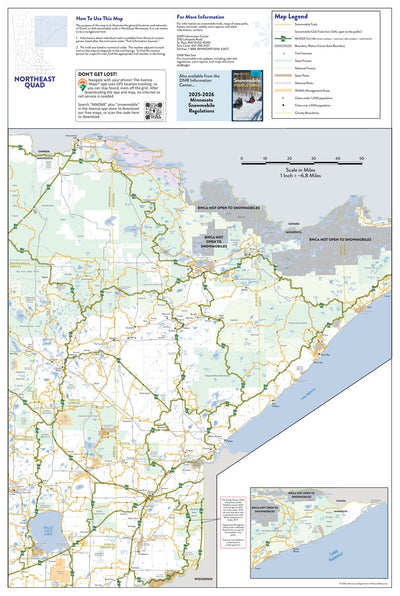 NE Minnesota Snowmobile Quad Map Preview 1