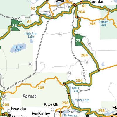 NE Minnesota Snowmobile Quad Map Preview 2
