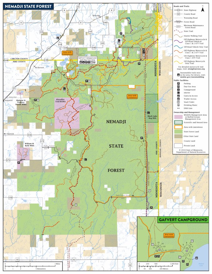 Nemadji State Forest Map by Minnesota Department of Natural Resources ...