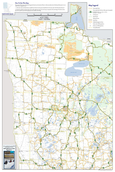 NW Minnesota Snowmobile Quad Map Preview 1