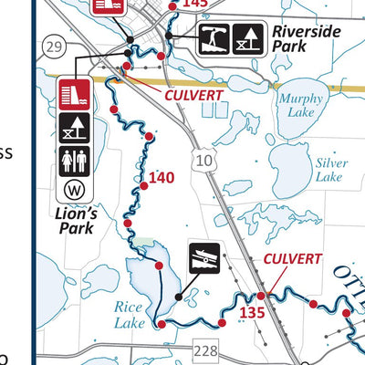 Minnesota Department of Natural Resources Otter Tail River State Water Trail - Map 1 Rochert to Phelps Mill, MNDNR digital map