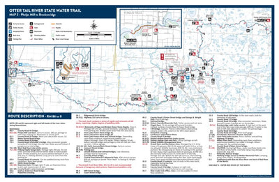 Minnesota Department of Natural Resources Otter Tail River State Water Trail - Map 2 Phelps Mill to Breckenridge, MNDNR digital map