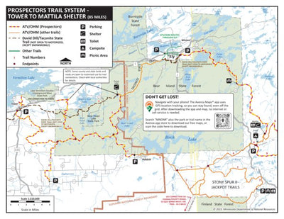 Minnesota Department of Natural Resources Prospectors OHV Trail - Western Segment MNDNR digital map