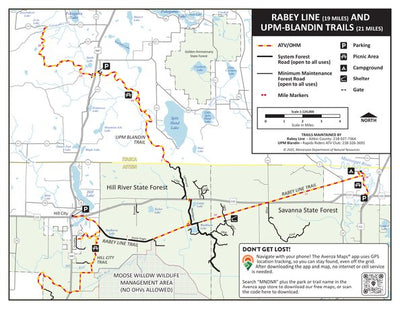 Rabey Line and UPM Blandin OHV Trails, MNDNR Preview 1