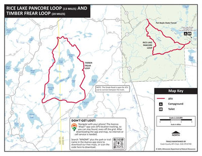 Rice Lake Pancore and Timber Frear OHV Trails, MNDNR Preview 1