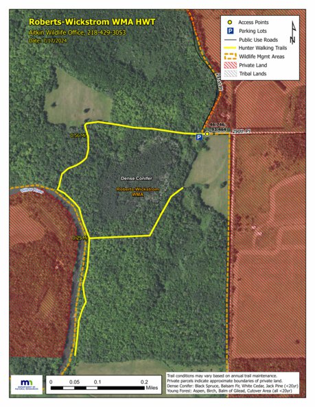 Roberts-Wickstrom WMA HWT 2024 Map by Minnesota Department of Natural ...