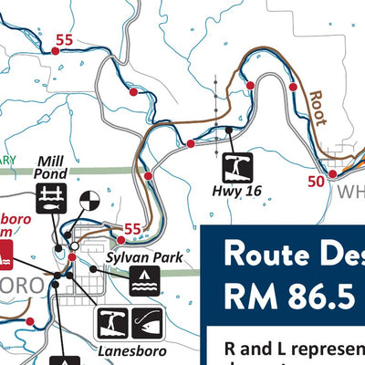 Minnesota Department of Natural Resources Root River State Water Trail 1 from Chatfield to Rushford, MNDNR digital map