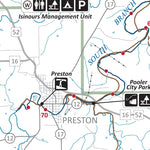 Minnesota Department of Natural Resources Root River State Water Trail 1 from Chatfield to Rushford, MNDNR digital map